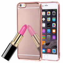 Zrcadlový ochranný kryt pro Apple iPhone 6 Plus / 6S Plus - růžově zlatý