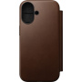 Nomad Modern Leather Folio flipové pouzdro s MagSafe pro iPhone 17 - hnědé