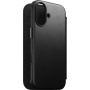 Nomad Modern Leather Folio flipové pouzdro s MagSafe pro iPhone 17 - černé