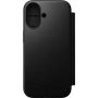 Nomad Modern Leather Folio flipové pouzdro s MagSafe pro iPhone 17 - černé