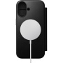 Nomad Modern Leather Folio flipové pouzdro s MagSafe pro iPhone 17 - černé