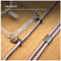 FIXED MagPure Neck transparentní kryt se šňůrkou a MagSafe pro iPhone 17 - růžový
