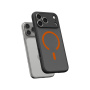 Spigen Ultra Hybrid matný transparentní kryt s oranžovým MagSafe pro iPhone 17 Pro Max - černý
