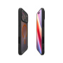 Spigen Ultra Hybrid matný transparentní kryt s oranžovým MagSafe pro iPhone 17 Pro Max - černý