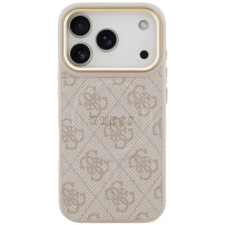 Guess 4G Gold Frame kryt s MagSafe pro iPhone 17 Pro - růžový