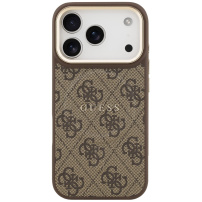 Guess 4G Gold Frame kryt s MagSafe pro iPhone 17 Pro Max - hnědý