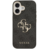 Guess 4G Metal Logo Gold Frame kryt pro iPhone 17 - šedý