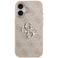 Guess 4G Metal Logo Gold Frame kryt pro iPhone 17 - růžový