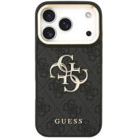 Guess 4G Metal Logo Gold Frame kryt pro iPhone 17 Pro - šedý