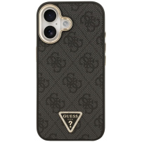 Guess 4G Triangle Logo Gold Frame kryt s MagSafe pro iPhone 17 - šedý