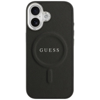 Guess Saffiano kryt s MagSafe pro iPhone 17 - černý