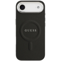 Guess Saffiano kryt s MagSafe pro iPhone Air - černý