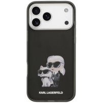 Karl Lagerfeld IML Aquarelle Karl and Choupette kryt pro iPhone 17 Pro Max - černý