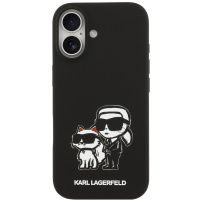 Karl Lagerfeld K&CH Sketch silikonový kryt s MagSafe pro iPhone 17 - černý