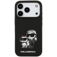 Karl Lagerfeld K&CH Sketch silikonový kryt s MagSafe pro iPhone 17 Pro Max - černý