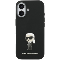 Karl Lagerfeld Metal Ikonik silikonový kryt pro iPhone 17 - černý