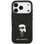 Karl Lagerfeld Metal Ikonik silikonový kryt pro iPhone 17 Pro - černý