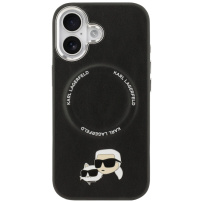 Karl Lagerfeld Karl and Choupette Heads Pins kryt s MagSafe pro iPhone 17 - černý