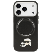 Karl Lagerfeld Karl and Choupette Heads Pins kryt s MagSafe pro iPhone 17 Pro - černý