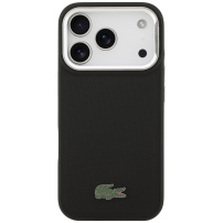 Lacoste Iconic Petit Pique Camera Stand kryt s MagSafe pro iPhone 17 Pro - černý
