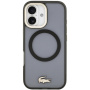 Lacoste Frosted Finish Gold Logo kryt s MagSafe pro iPhone 17 - šedý