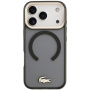 Lacoste Frosted Finish Gold Logo kryt s MagSafe pro iPhone 17 Pro - šedý