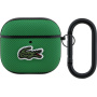 Lacoste Petit Pique Croc Logo Patch obal s karabinou pro AirPods 4 / 5 - zelený