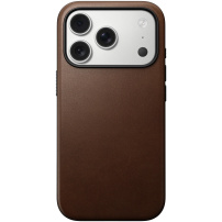 Nomad Modern Leather kožený kryt s MagSafe pro iPhone 17 Pro - hnědý