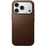 Nomad Modern Leather kožený kryt s MagSafe pro iPhone 17 Pro Max - hnědý