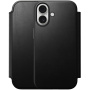 Nomad Modern Leather Folio flipové pouzdro s MagSafe pro iPhone 17 - černé