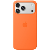 Originální Apple silikonový kryt s MagSafe pro iPhone 17 Pro Max - oranžový