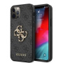 Guess 4G Metal Logo kryt pro iPhone 12 / 12 Pro - šedý