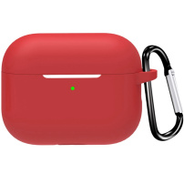 Ochranný silikonový obal s karabinou pro AirPods Pro 3 - červený