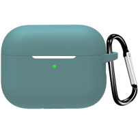 Ochranný silikonový obal s karabinou pro AirPods Pro 3 - petrolejový