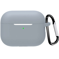 Ochranný silikonový obal s karabinou pro AirPods Pro 3 - šedý