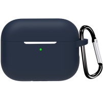 Ochranný silikonový obal s karabinou pro AirPods Pro 3 - tmavě modrý