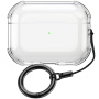 Transparentní obal s karabinou pro AirPods Pro 3 - čirý