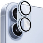 NORTHJO tvrzené sklo s kovovým rámečkem k ochraně čoček fotoaparátu pro iPhone 17 - modré