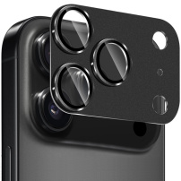 NORTHJO tvrzené sklo s kovovým rámečkem k ochraně čoček fotoaparátu pro iPhone 17 Pro - černé