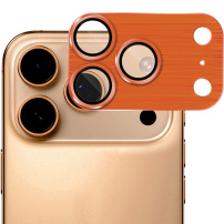 ENKAY tvrzené sklo s broušeným rámečkem k ochraně čoček fotoaparátu pro iPhone 17 Pro Max - oranžové