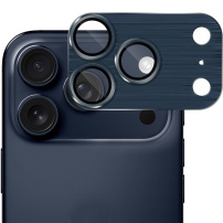 ENKAY tvrzené sklo s broušeným rámečkem k ochraně čoček fotoaparátu pro iPhone 17 Pro Max - tmavě modré