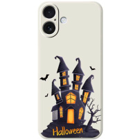 Ochranný kryt s halloweenským vzorem pro iPhone 17 - béžový