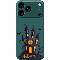 Ochranný kryt s halloweenským vzorem pro iPhone 17 Pro Max - petrolejový