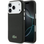 Lacoste Iconic Petit Pique Metal Logo kryt s MagSafe pro iPhone 17 Pro - černý