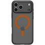 Spigen Ultra Hybrid matný transparentní kryt s oranžovým MagSafe pro iPhone 17 Pro Max - černý