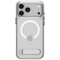 Spigen Ultra Hybrid S transparentní kryt se stojánkem a MagSafe pro iPhone 17 Pro Max - čirý 