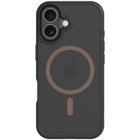 Tactical Hyperstealth 2.0 transparentní kryt s hnědým MagSafe pro iPhone 17 - černý