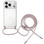 FIXED MagPure Neck transparentní kryt se šňůrkou a MagSafe pro iPhone 17 Pro Max - růžový