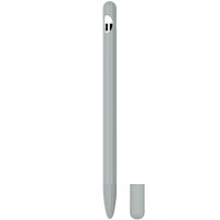 3v1 silikonový obal se dvěma krytkami hrotu pro Apple Pencil 1. generace - šedý