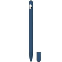 3v1 silikonový obal se dvěma krytkami hrotu pro Apple Pencil 1. generace - tmavě modrý